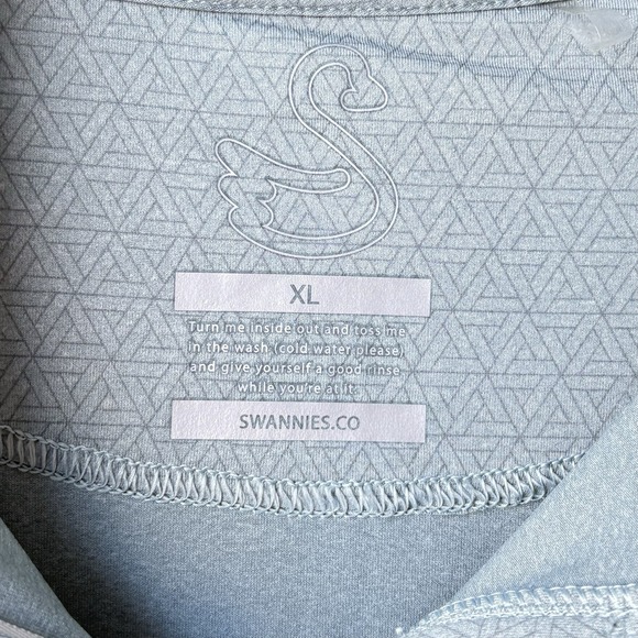 Swannies Men's Long Sleeve Tucker 1/4 Zip Golf Pullover XL Green Performance - Picture 3 of 5